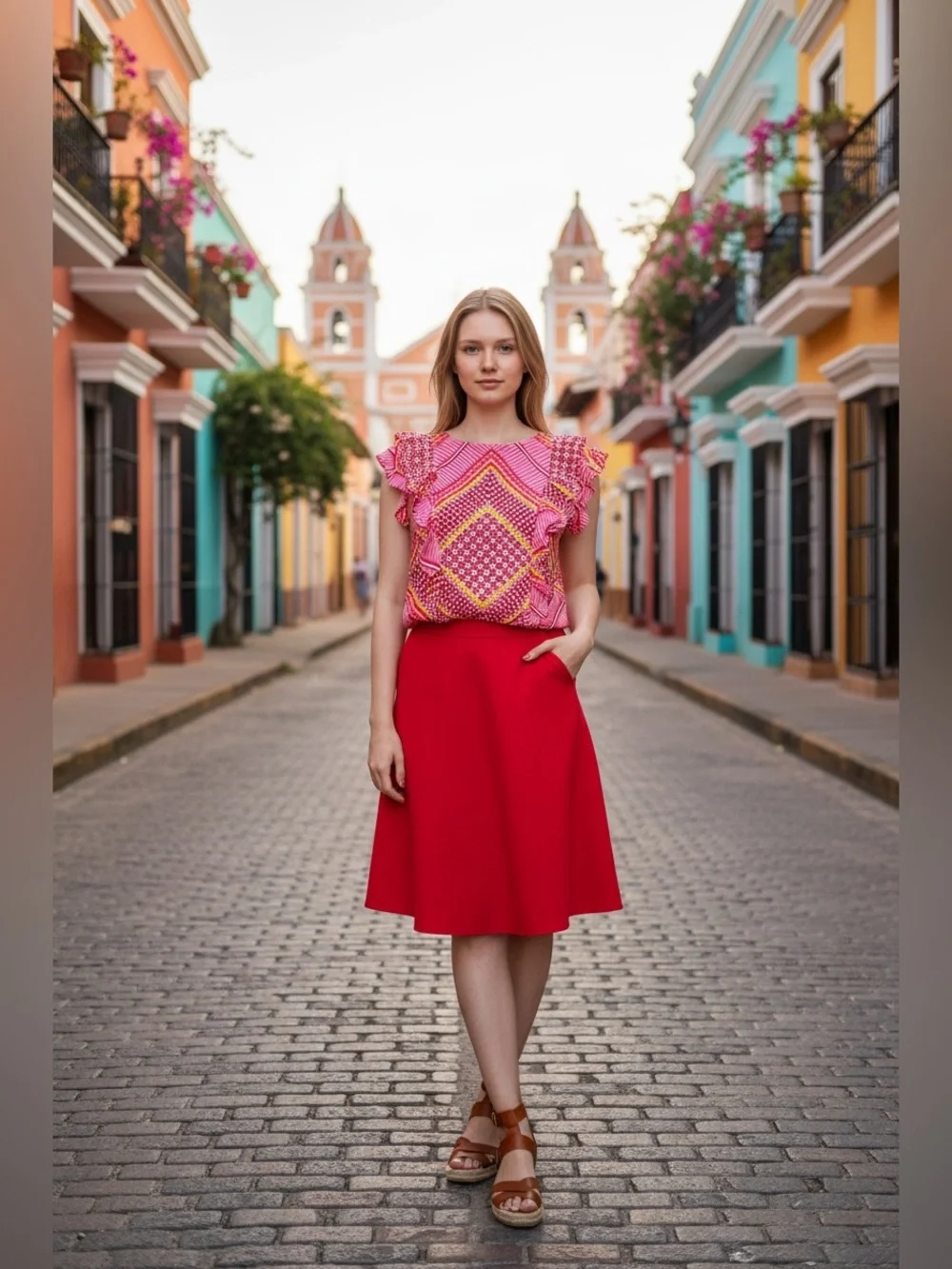 Banana Republic Pink Ruffled Knit Shell - Picture 5 of 8